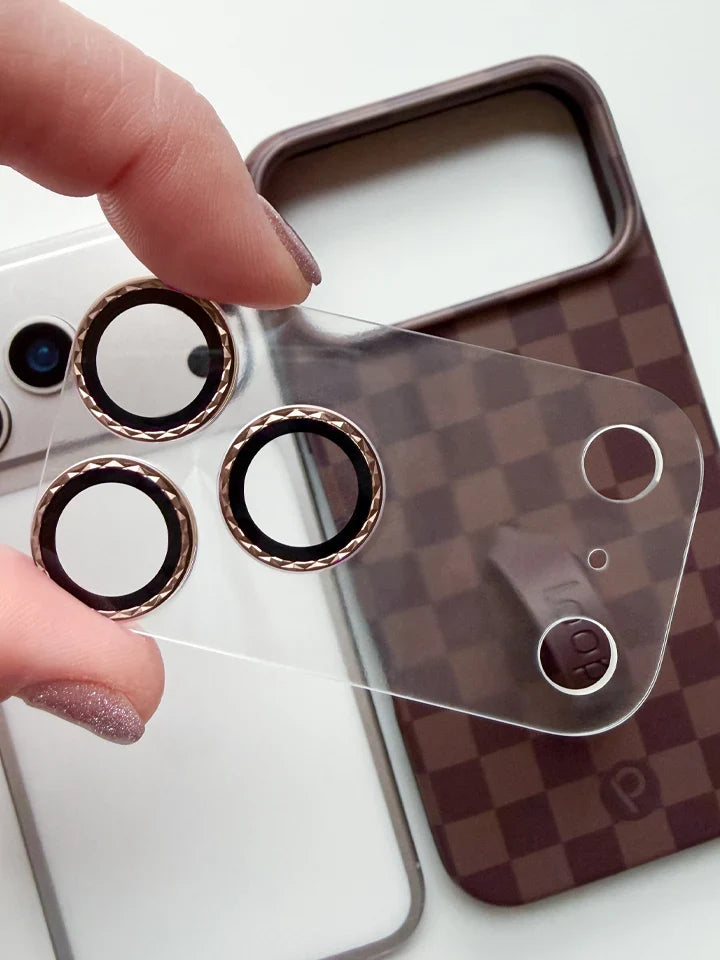 Full Coverage Diamond Cut Camera Tempered Glass Main image